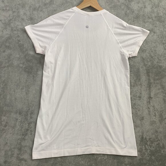 Lululemon Swiftly Tech Shirt Womens 10 White Short Sleeve Performance Athleisure - Picture 7 of 8